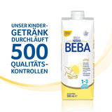 BEBA Junior Boisson lactée prête à boire 1-3 ans, avec HMO, teneur en protéines adaptée à l'âge, sans huile de palme, sans huile de poisson, nourriture pour tout-petits, paquet de 12 (12 x 500 ml)