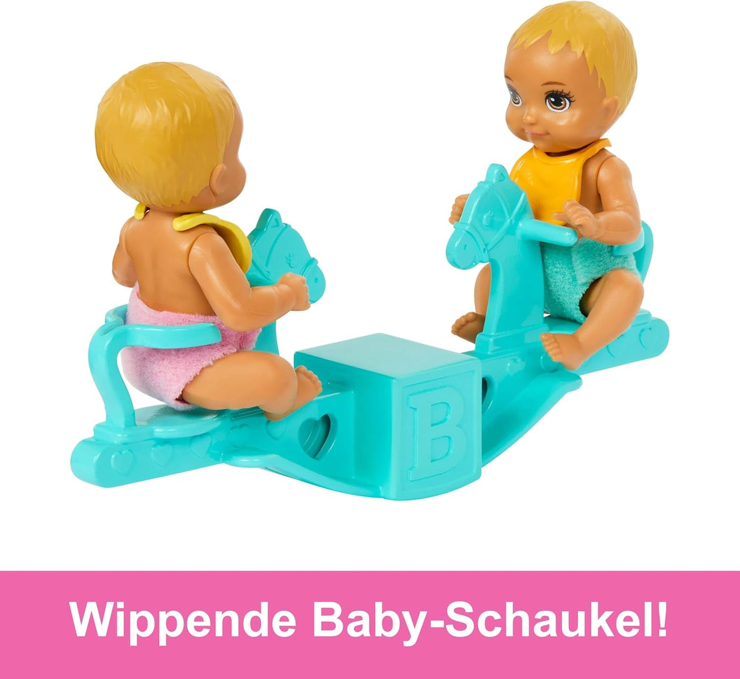 Barbie Skipper Poupée et maison de jeu avec accessoires, comprend des poupées jumelles, 1 berceau, 1 balançoire, 1 bascule et plus, HXM99