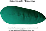 Lemos Home Oreiller cervical avec rembourrage en microfibre, oreiller de soutien du cou, oreiller de voyage confortable pour avion, voiture, bureau, idéal pour le camping, les vacances et les gadgets de voyage (vert menthe)