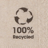 Serviettes écologiques biologiques fabriquées à partir de papier recyclé I Serviettes en papier de haute qualité 10 x 10 cm I 100 pièces Serviettes à cocktail non blanchies biodégradables compostables