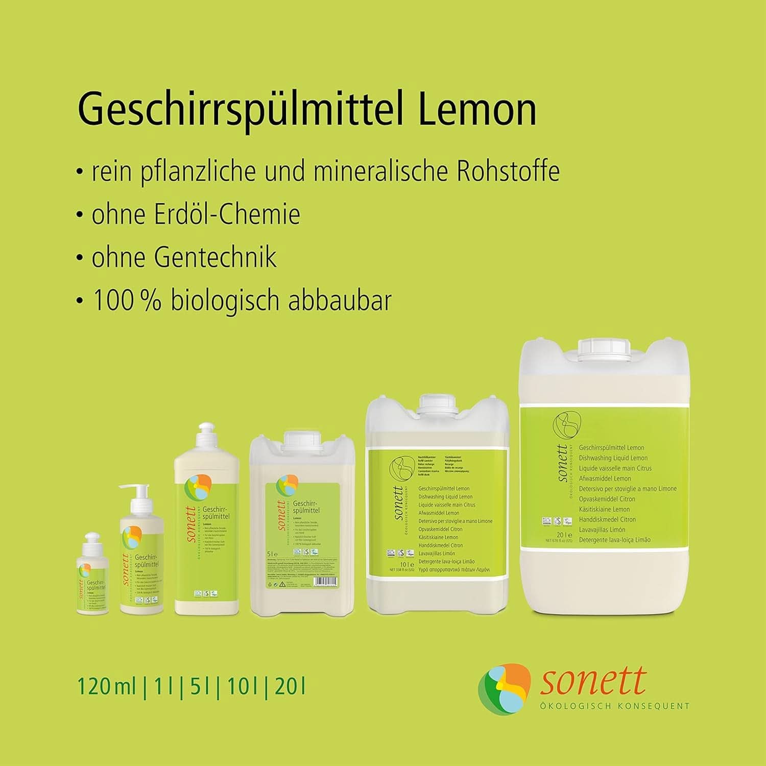 Liquide vaisselle Sonett citron, 300 ml Naty Shop