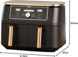 Friteuse à air double zone Ninja Foodi AF400EUCP MAX, friteuse à air 9,5 L, 2 compartiments, avec pinces, revêtement antiadhésif électroménager Naty Shop