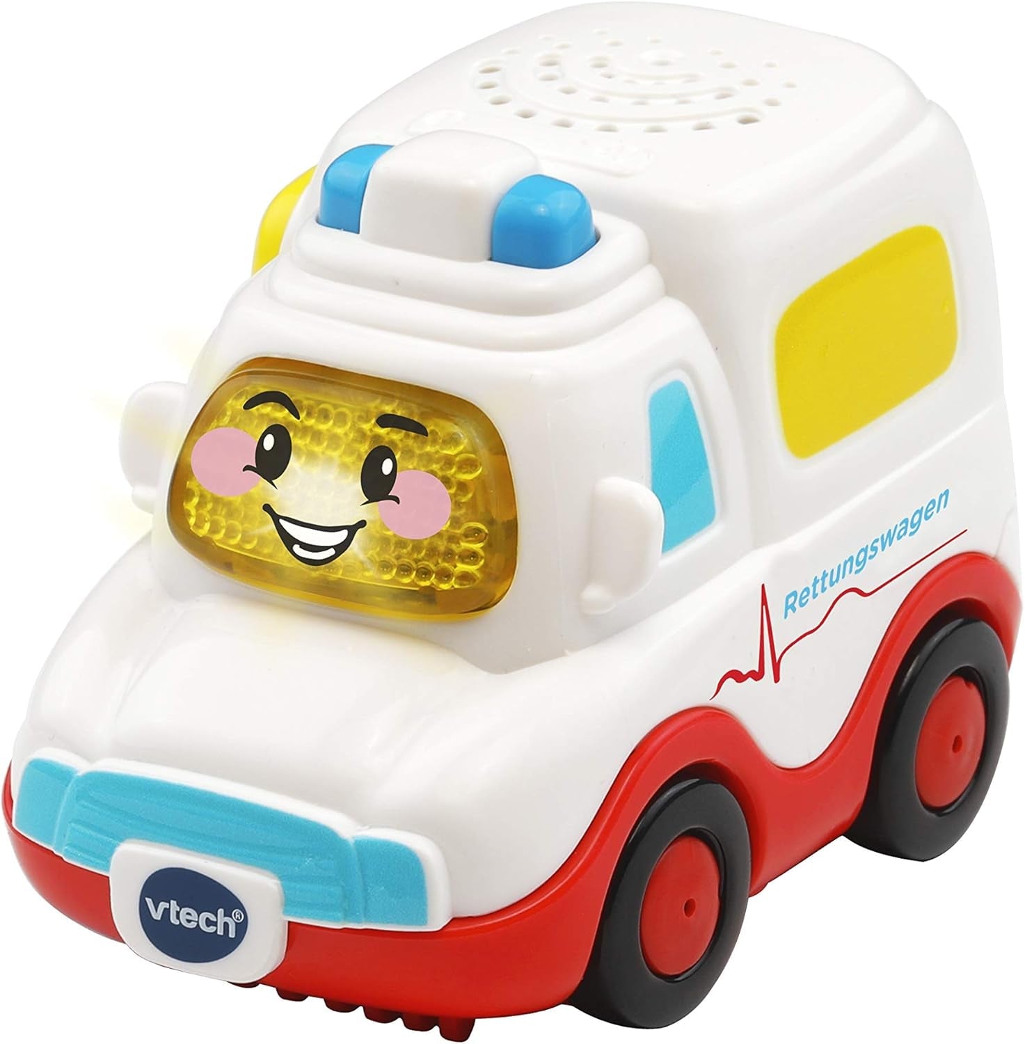 Vtech TUT TUT Baby Flitzer - Ambulance - Voiture jouet avec musique, bouton lumineux, phrases et sons intéressants - Pour les enfants de 1 à 5 ans, 8,8 x 5,5 x 7 cm Bebe Toys Naty Shop