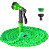 Tuyau d'arrosage extensible de 30 m, tuyau d'eau flexible de 100 pieds avec buse de pulvérisation à 8 jets, tuyau robuste rétractable étanche avec connecteurs 3/4" et 1/2" (30 m, vert)