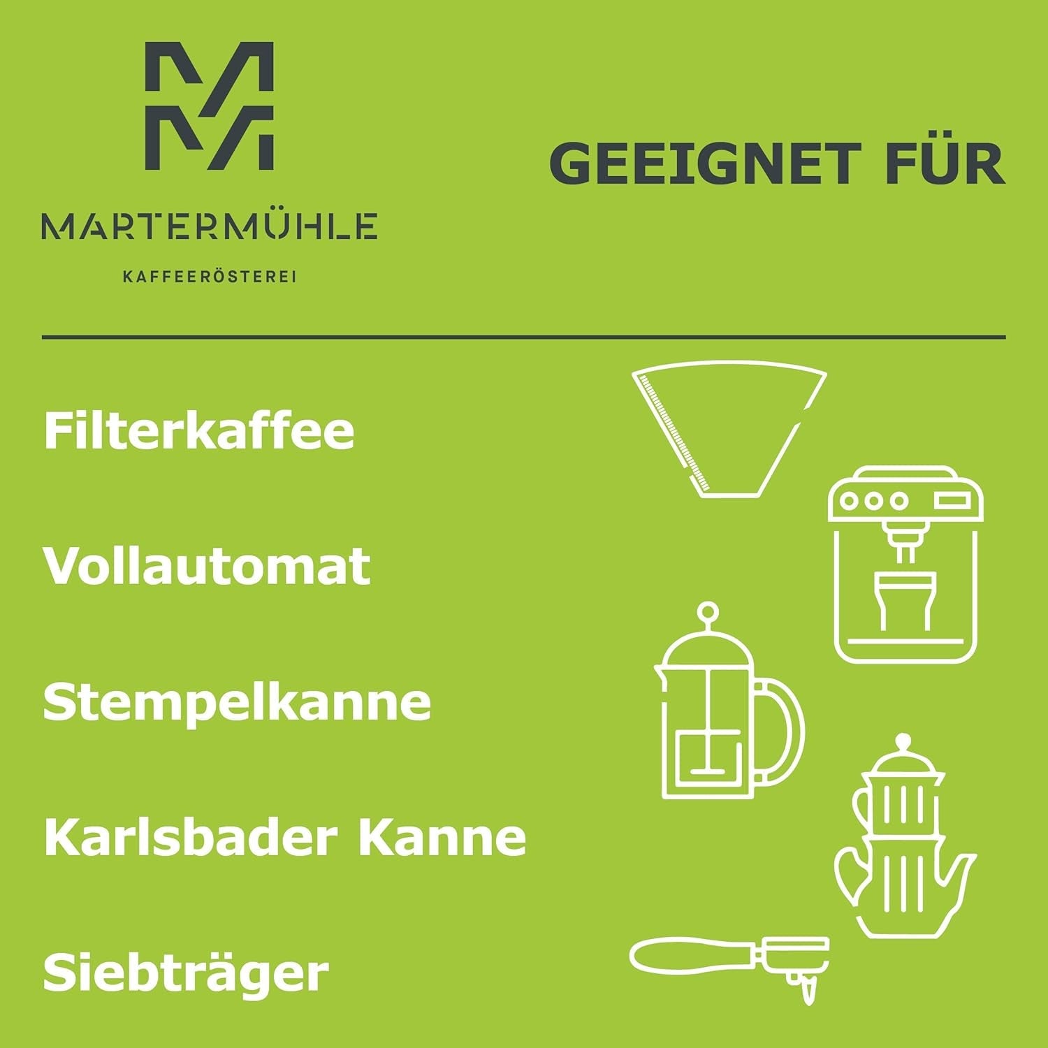 Martermühle coffret d'échantillons de grains de café bio 3x250g force légère/moyenne I Arabica I Grains de café bio entiers légèrement torréfiés, faible acidité (68/74/426)