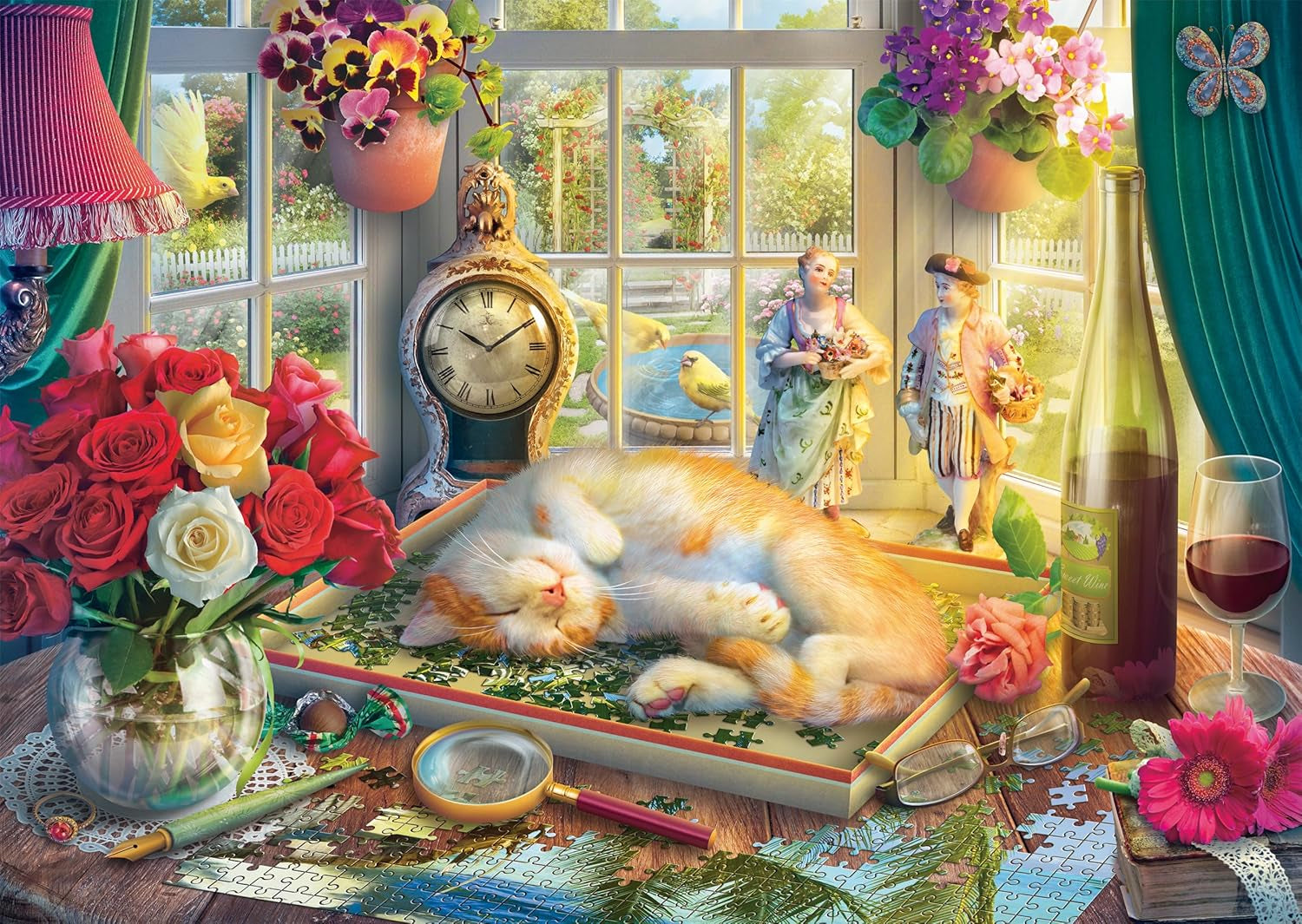 Schmidt Spiele 59789 Puzzle Temps avec le chat, puzzle 1000 pièces Puzzle Naty Shop