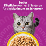 Whiskas 7+ Nourriture humide pour chats Sélection de volaille en sauce 24 x 85 g (2 paquets) - Nourriture humide de haute qualité à partir de 7 ans en 48 sachets de portion