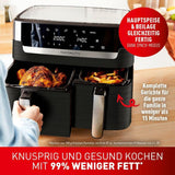 Friteuse à air chaud Tefal Dual Easy Fry avec deux chambres, capacité 5,2/3,1 litres, deux tiroirs indépendants, 7 programmes Électroménager Naty Shop