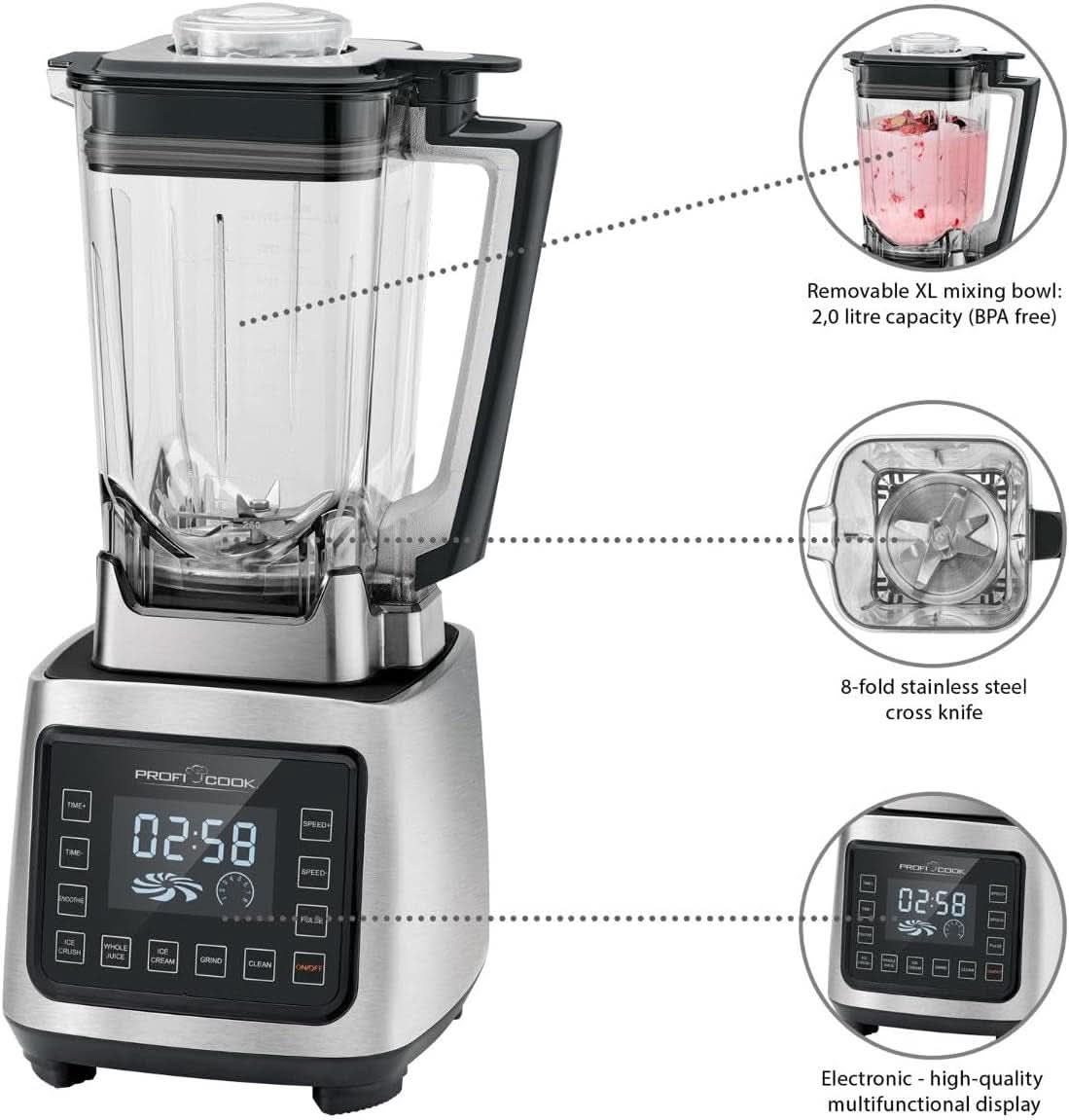 Mixeur/Machine à smoothies Profi PC-UM 1127 Cuisine Naty Shop