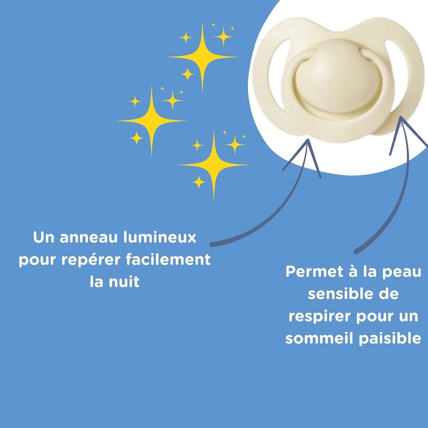 Nuby – Lot de 5 Sucettes et Sucettes Orthodontiques en Silicone Souple | 3 modèles pour le jour et la nuit | 2 modèles qui brillent dans le noir | Sans BPA | Forme semblable à un sein | Pour 18-36 mois