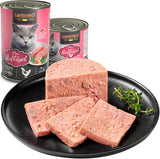 LEONARDO Nassfutter für Katzen, Geflügel pur, dose de 6X 800g, Katzenfutter getreidefrei, Alleinfutter, fabriqué en Allemagne