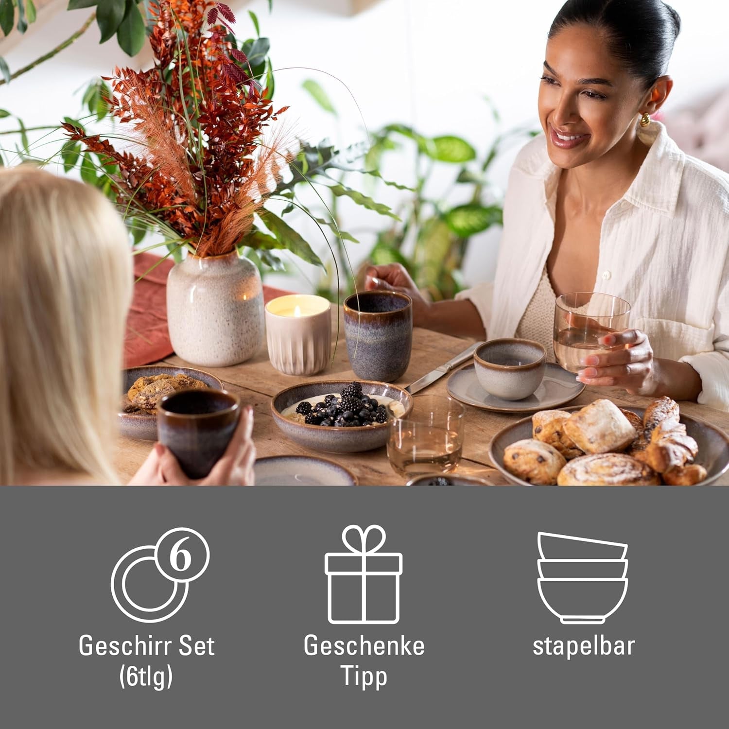 Service de petit-déjeuner Lave beige de Villeroy & Boch, 6 pièces