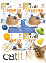 Catit Coupes crémeuses, thon et poulet aux bleuets, 4x25g