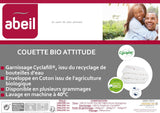 Couette Bio Attitude, coton 300, coton, blanc, 140 X 200 cm Couettes et couettes Naty Shop