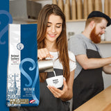 Helmut Sachers Kaffee - Wiener Mischung, Wiener Melange Kaffee aus erstklassigen Hochland Arabica Bohnen, nachhaltig geröstet in Österreich - ganze Kaffeebohnen, 500g