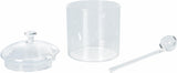 Pot en verre borosilicaté transparent de 300 ml avec couvercle et cuillère Good Morning