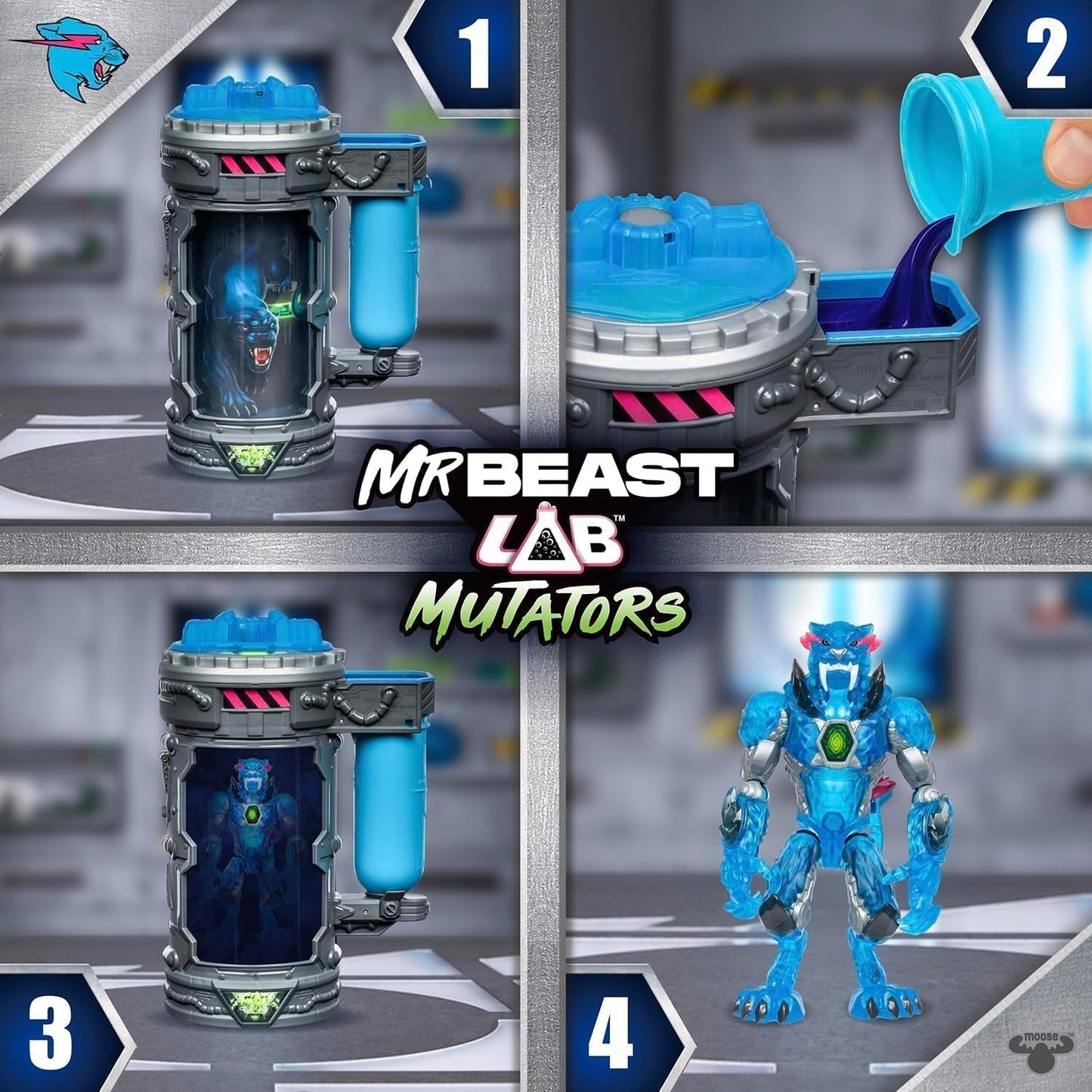 Déménageurs ; Déplacez la bête ultime. Découvrez et créez la figurine Stealth Panther de Mrbeast. 3 à collectionner, Figurines Iconic Panther, Stealth Panther, Metallic Panther Naty Shop