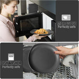 Ensemble de vaisselle en PP | Service de table léger et indestructible de 16 pièces pour enfants et adultes, 4 assiettes, 4 assiettes à dessert, 4 bols, 4 tasses, ensemble combiné pour 4 personnes