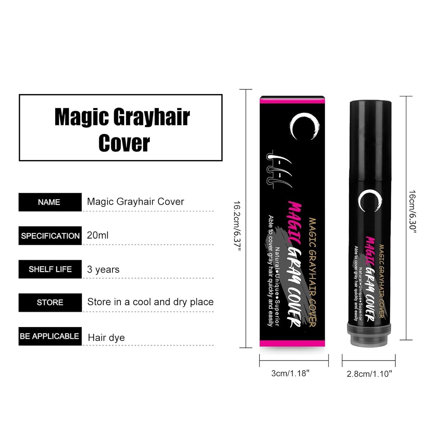 Stylo de teinture pour cheveux jetable brun noir couverture instantanée de racine grise stylo de bâton de crème de couleur de cheveux couverture temporaire rapide teinture pour cheveux blancs Naty Shop