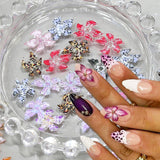 50pcs Charms d'ongles de fleurs 3D, Nail Art en gel 3D, Charms d'ongles, Bijoux d'été colorés, Accessoires d'ongles à faire soi-même, Cristaux de fleurs d'hibiscus en relief, Nail Art dégradé pour femmes