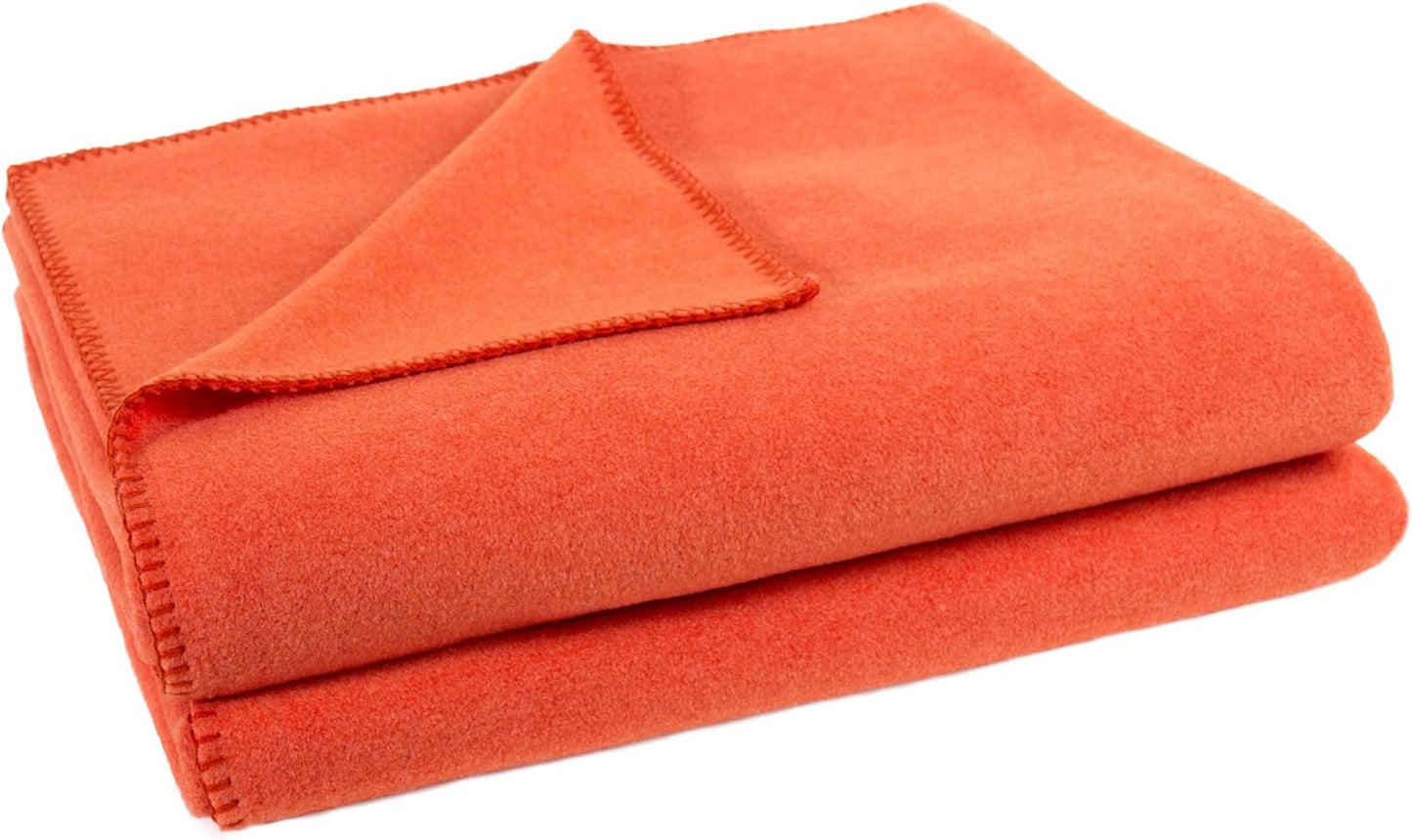 Couverture Zoeppritz en couleur: Rouge, Composée de 65% Polyester, 35% Viscose, Taille: 160X200 Cm, 103291-235-160X200 Lits et Couvertures Zoeppritz Depuis 1828 265 Papaya 160 X 200 Cm