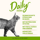 Almo Nature Daily - Nourriture humide pour chats - Thon et Saumon - 70g, Paquet de 30