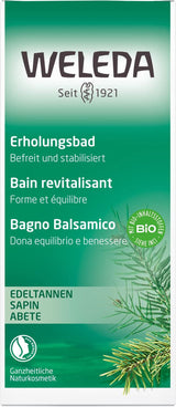 WELEDA, cosmétique naturelle Essence de Bain Bio aux huiles essentielles d'épicéa et de sapin argenté pour la détente et le soin, additif de bain pour la force intérieure, 200 ml Douche et bain Naty Shop