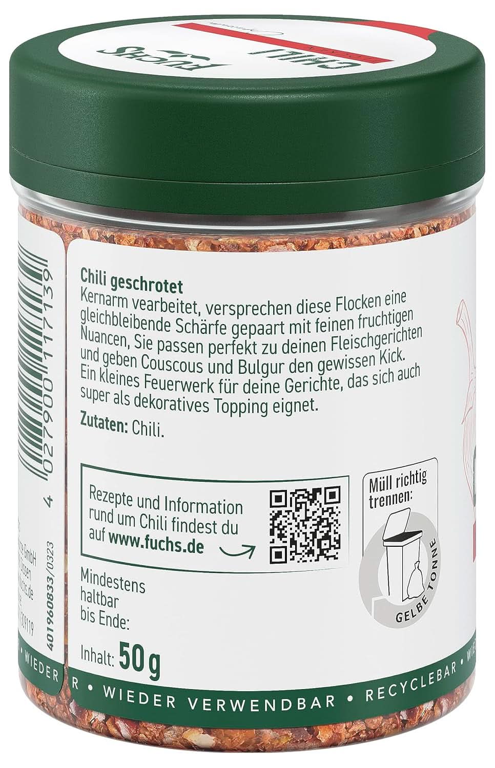 Flocons de piment Fuchs, 50 grammes Condiments Naty Shop