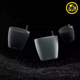 Jardinière LECHUZA Classico Couleur ECO 60 Gris Foncé | Jardinière avec système d'arrosage et indicateur de niveau d'eau | Fabriqué à partir de plastique 100 % recyclé | Finition mate | Ø60 x 55,5 cm | 18955