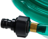 Relaxdays Tuyau d'arrosage de 5 m de longueur, arrosage uniforme des couches de jardin, plat, prêt à raccorder, tuyau d'arrosage, vert