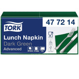 Tork 477840 Serviettes à déjeuner citron vert / Serviettes 2 épaisseurs pour petits repas ou collations / Qualité avancée / 10 X 200 (2000) Serviettes en papier / 32,6 X 33 cm (L X L) / 1/4 plié