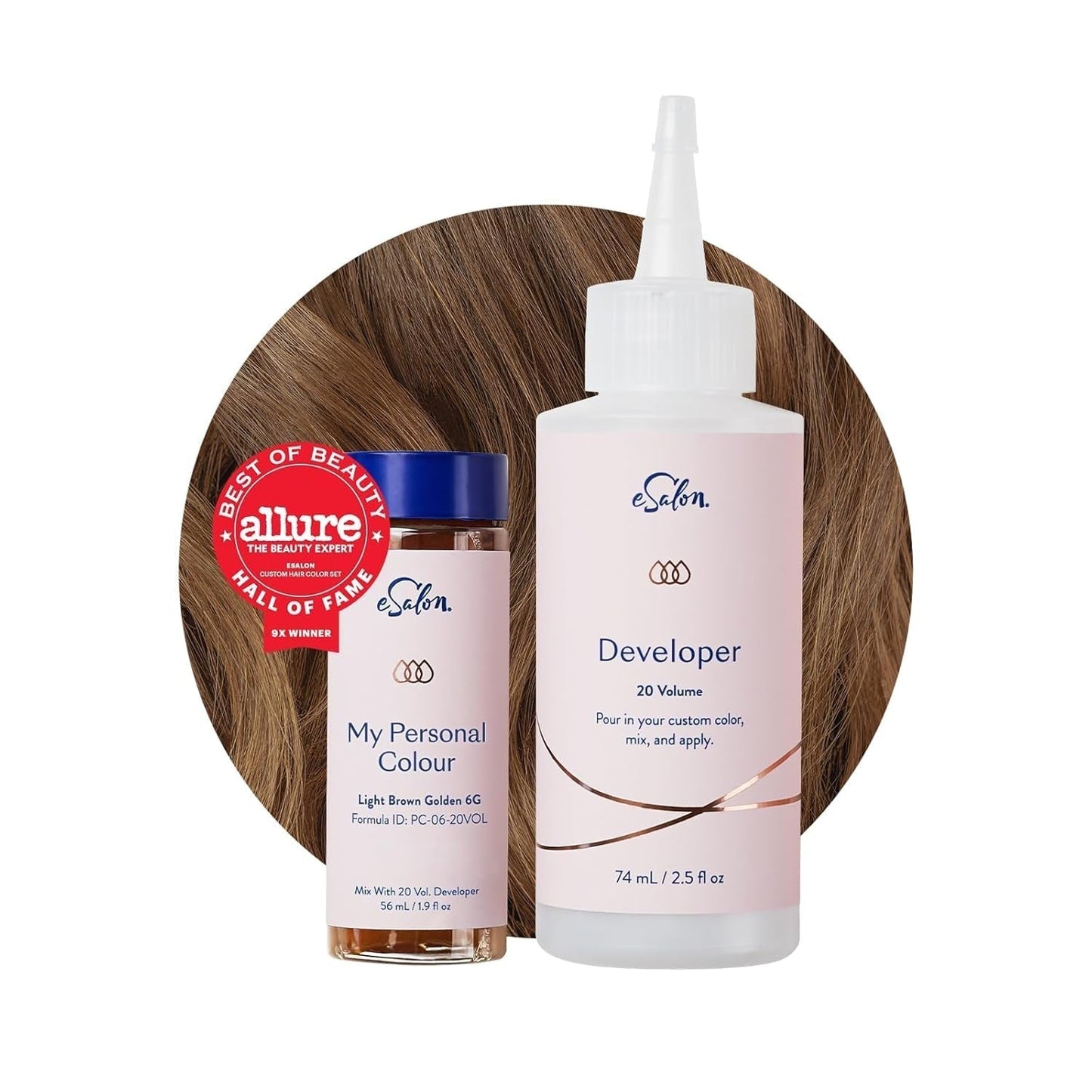 Ensemble de teintures capillaires permanentes, couverture 100 % des gris, coloration maison, 0 % d'ammoniaque, teintures capillaires multidimensionnelles, teintures capillaires professionnelles, Naty Shop, teinture capillaire, châtain clair, doré, 6 g