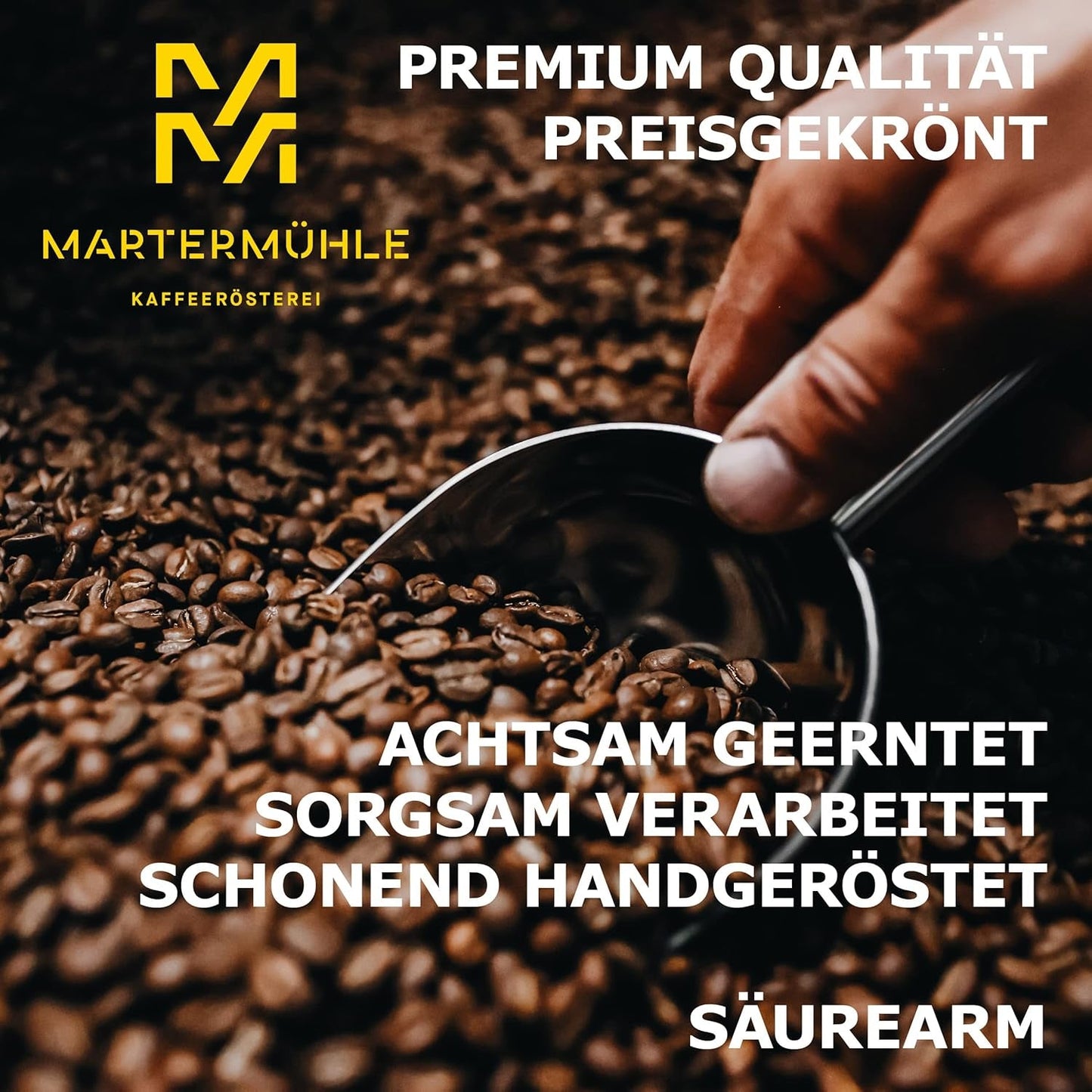 Martermühle Santos Kaffeebohnen 1kg doux I Arabica I Arôme : Amande, Sussliche Milde I Ganze Kaffee-Bohnen schonend geröstet, säurearm