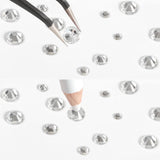 Beadland 2500Pcs Verre Nailart Strasssteine ​​​​Kristall Flatback Edelsteine ​​​​Runde, ​​​​pour Handwerk Gemischt 8 Größen SS4 ~ SS30 Mit Picking Pinzette Und Stift (Kristall Weiss)