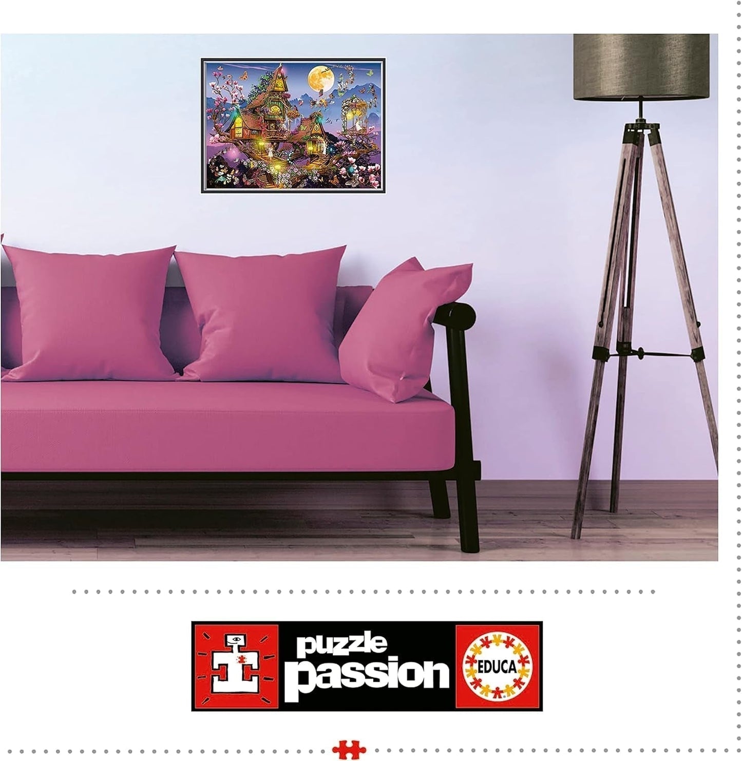 Educa - Puzzle 500 pièces pour adultes | maison de fées, puzzle 500 pièces pour adultes et enfants à partir de 11 ans, fantaisie, contes de fées, fées (19554) Puzzle Naty Shop