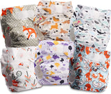 Couche réutilisable Littles and Bloomz FLV2-0602, fermeture à crochet et boucle standard, 6 couches