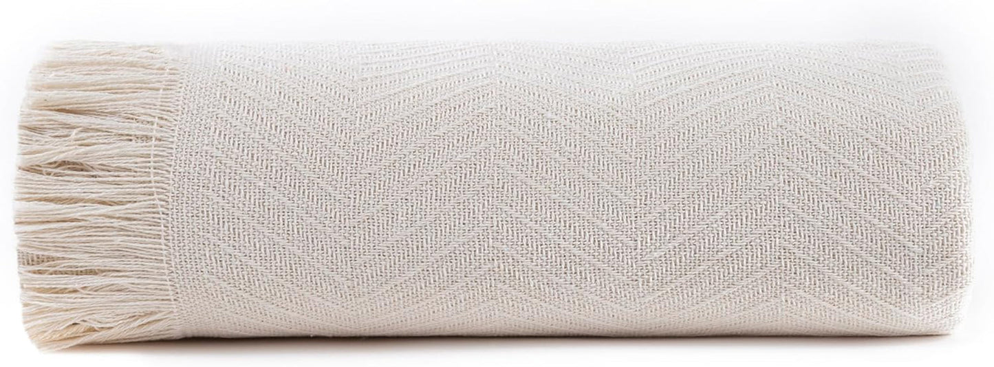 Todocama couvre-lit multifonctionnel, couvre-lit, couvre-lit, housse de canapé, jarapas, motif à chevrons (230 X 260 Cm, beige sable). Lits et couvertures Besuche den Todocama-Store Couleur crème 230 X 260 Cm