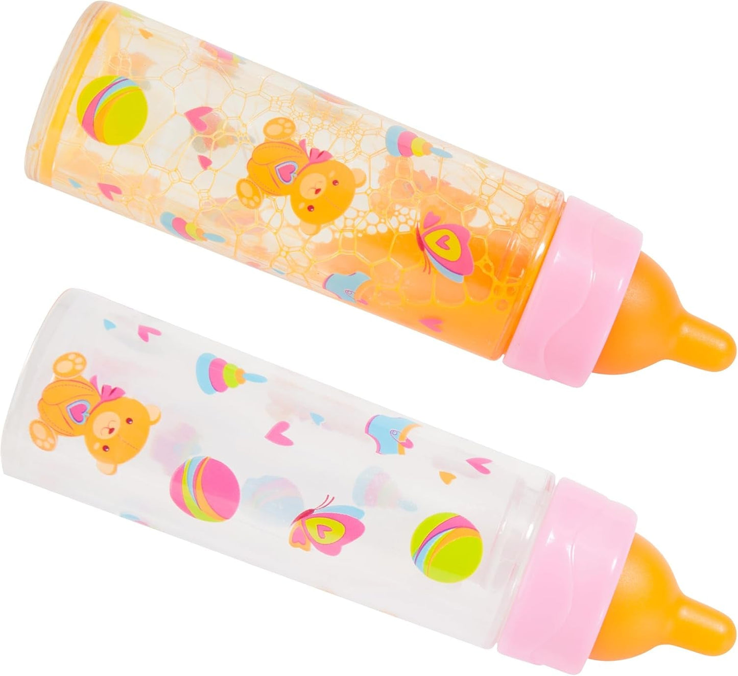 Bayer Design 79201AE Bouteille Magique, Bouteille de Lait, Gourde, Accessoire de Poupée, Blanc et Orange