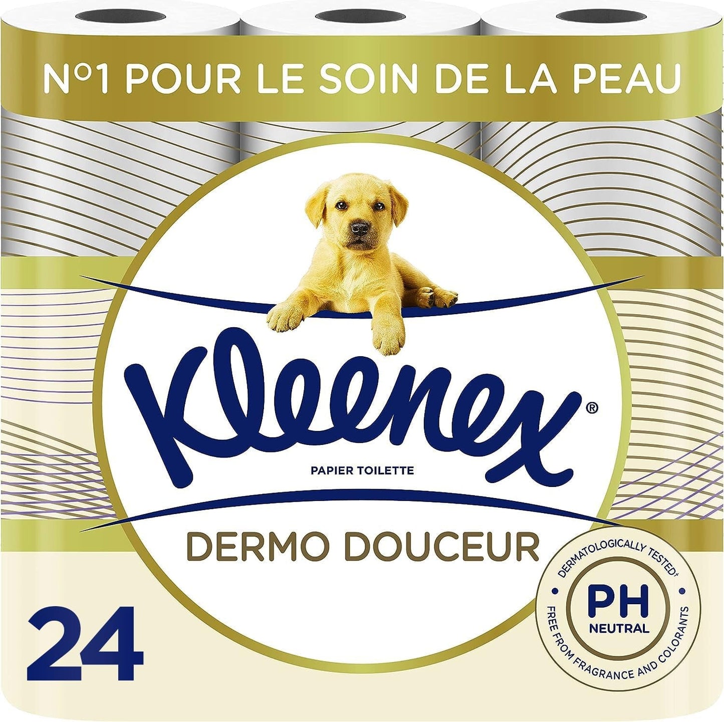 KLEENEX Dermo Douceur 4230420 Papier toilette, 24 rouleaux (4 X 6 rouleaux) blanc, 24 Unité (Lot De 6)