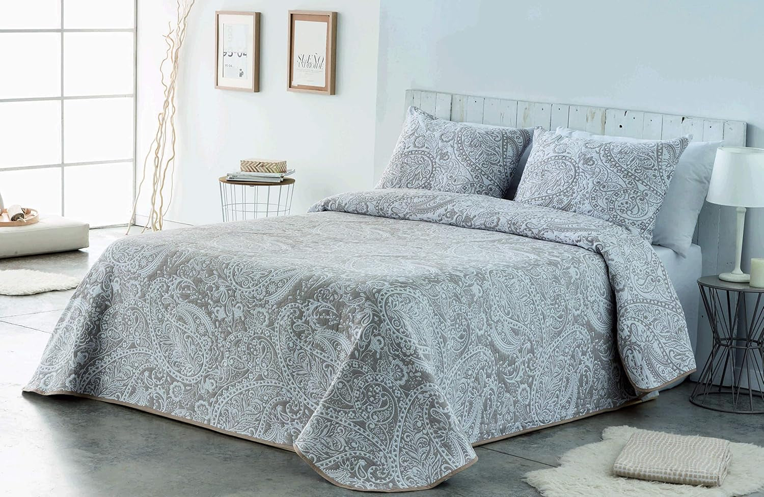 VIALMAN Couverture légère Sofia 29, Coton Polyester, Marron, Cama 135 : 230 X 270 Cm Lits et Couvertures Besuche den VIALMAN-Store Taupe 180 X 190 Cm