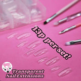 TRIXES 500 pcs Gel Ongles Conseils Ongles Français Clair Acrylique Conseils pour DIY Manucure 10 Modèles Différents
