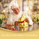 Lindt Chocolat Lapin Or Caramel & Sel | 100g | Chocolat au lait au caramel salé pour Pâques | Chocolat de Pâques | Cadeau de chocolat | Lapin au chocolat | Lapin de Pâques
