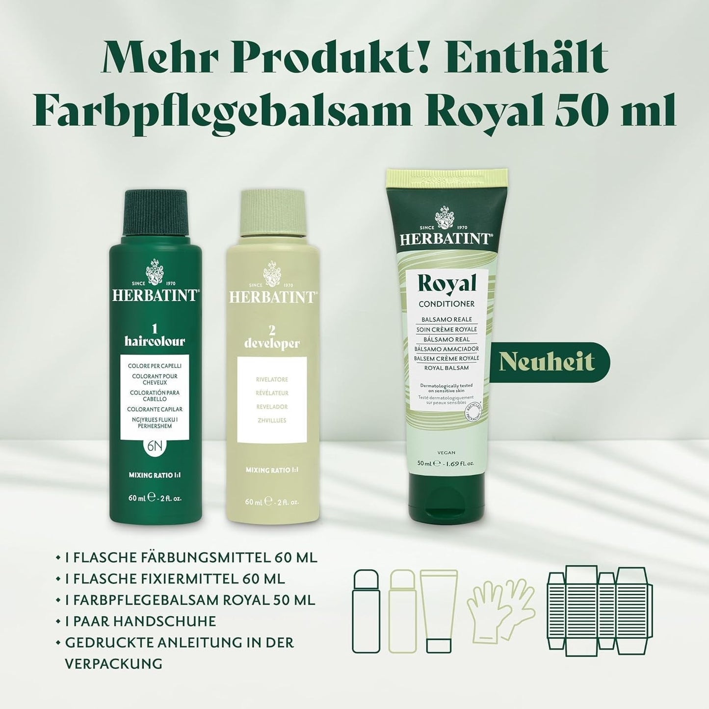 Gel de teinture capillaire permanente 6N blond foncé - 170 ml I Sans ammoniaque, couverture à 100% des cheveux gris I Testé sur peaux sensibles, aux 8 extraits de plantes Teinture capillaire Naty Shop