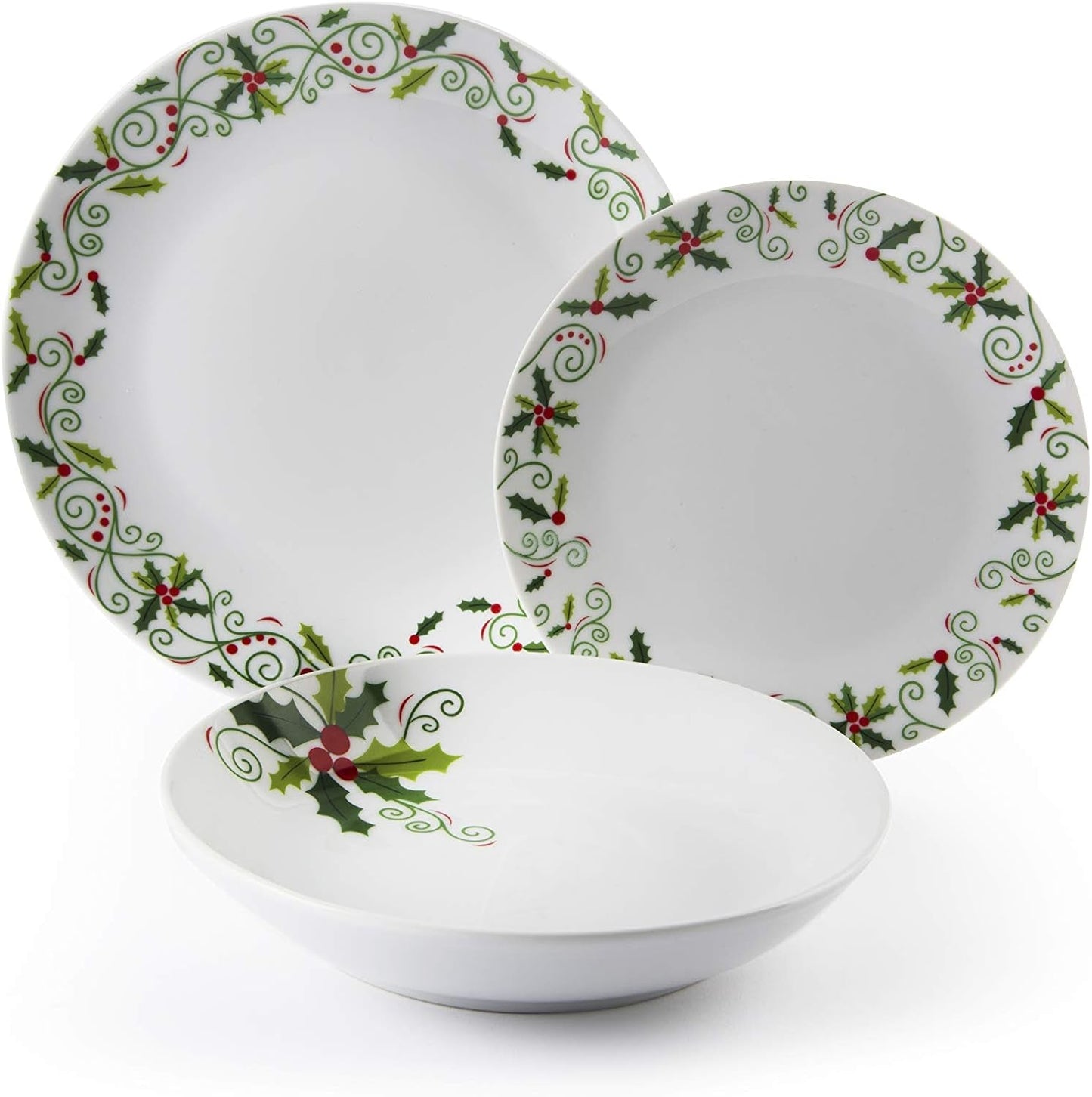 Excelsa SERV.TAV.18 PZ NOËL HOLLY Blanc