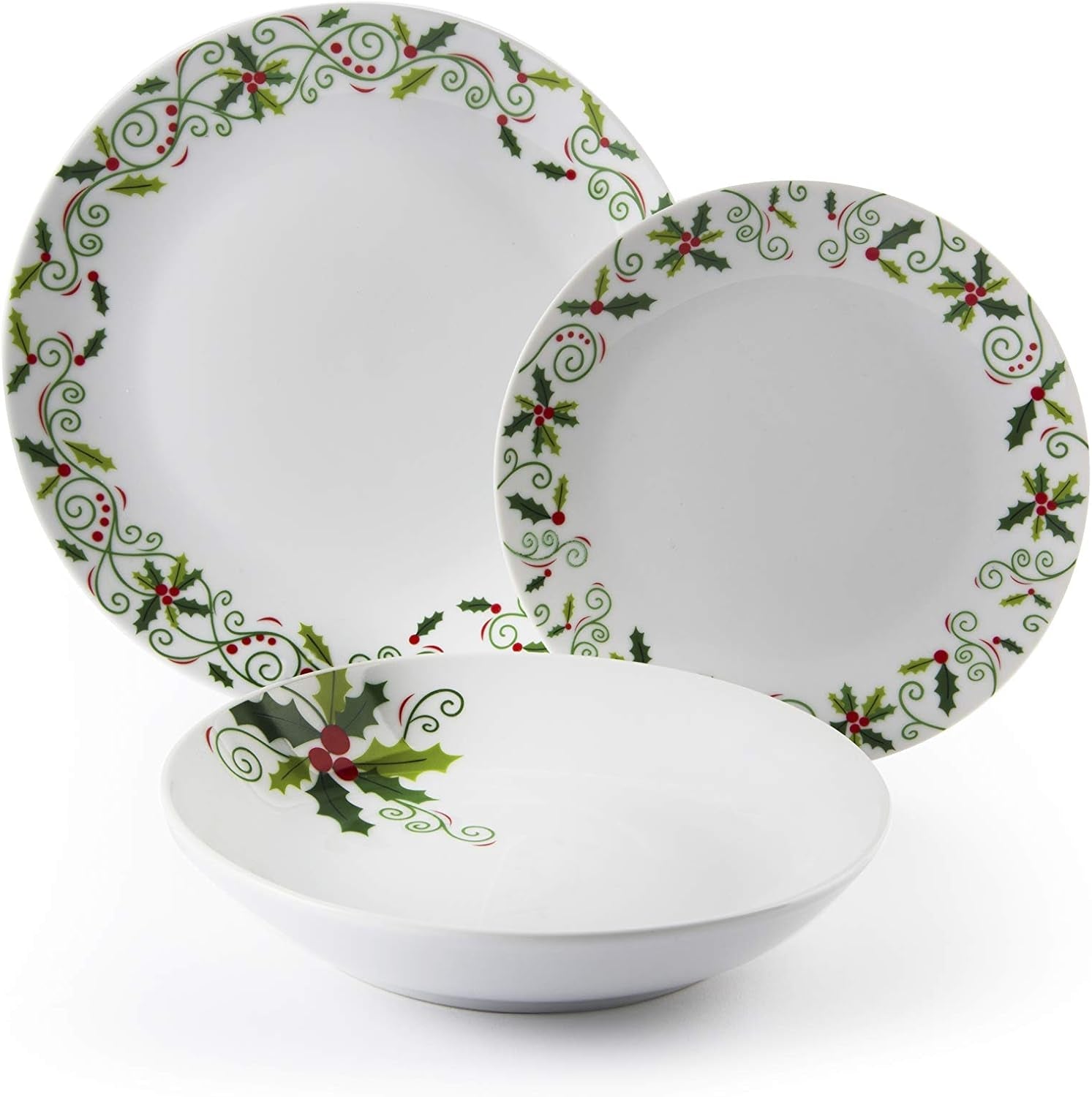 Excelsa SERV.TAV.18 PZ NOËL HOLLY Blanc