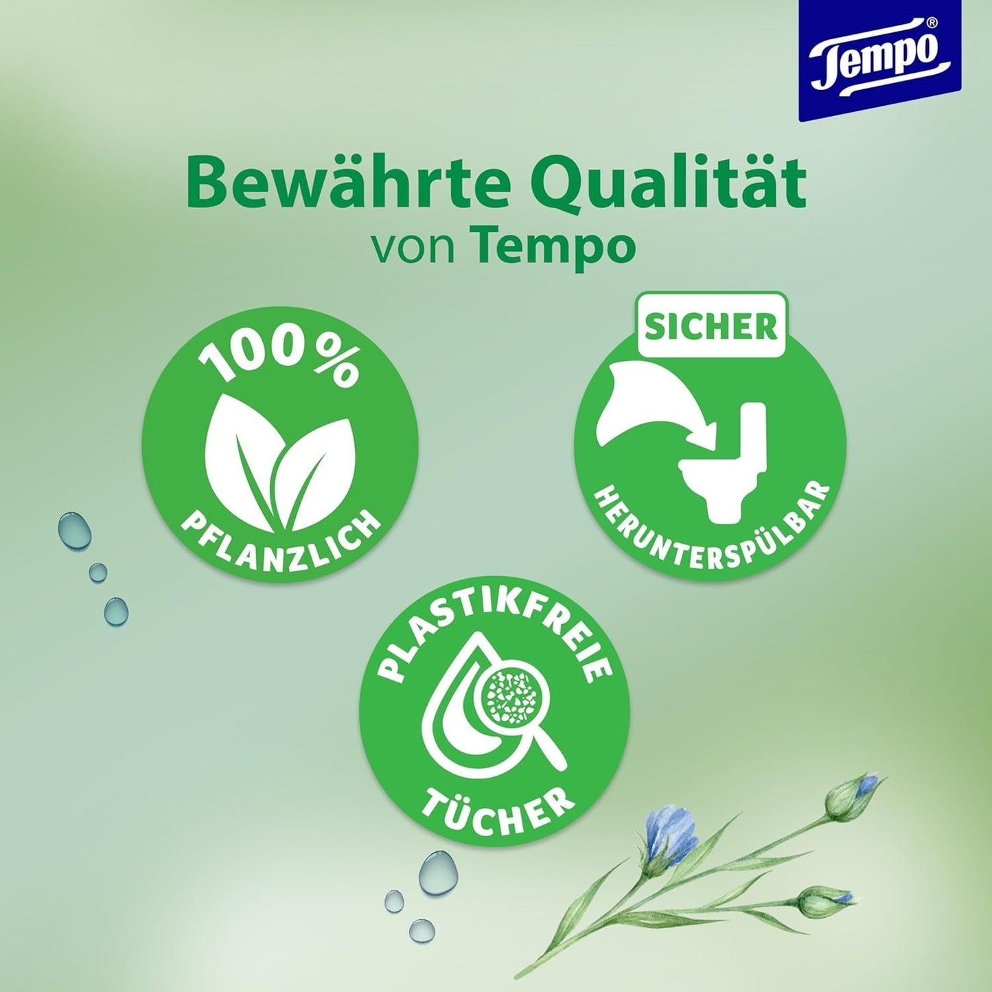 Lingettes humides Tempo ''Doux & Sensibles'' - Megapack - 16 paquets de 42 lingettes chacun - Duo Packs - Aloe Vera Naturel - Papier hygiénique, testé dermatologiquement, neutre pour la peau