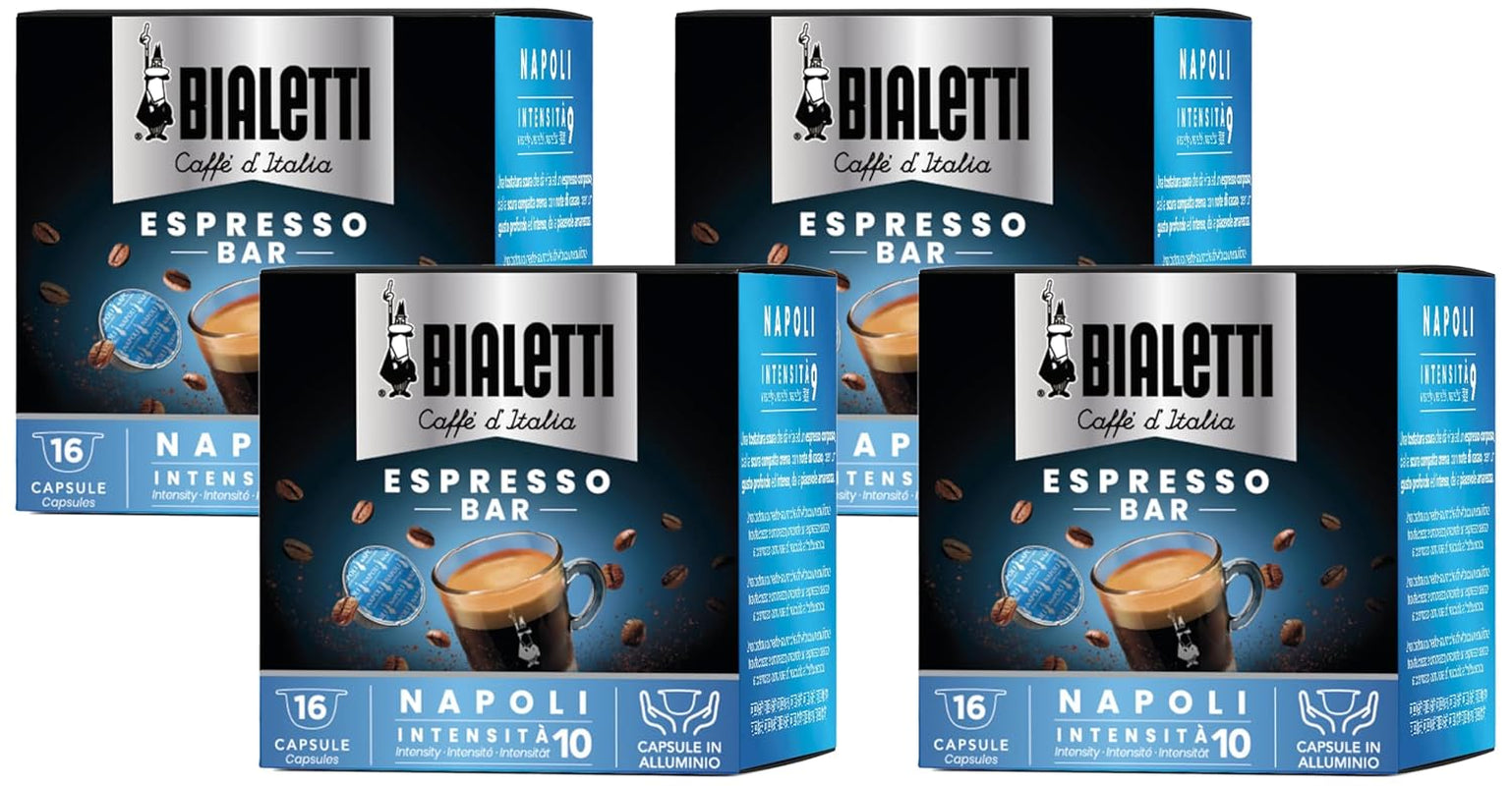 96080093/M Café-Capseln Napoli, Alu, 16 Stück (Packung mit 4)
