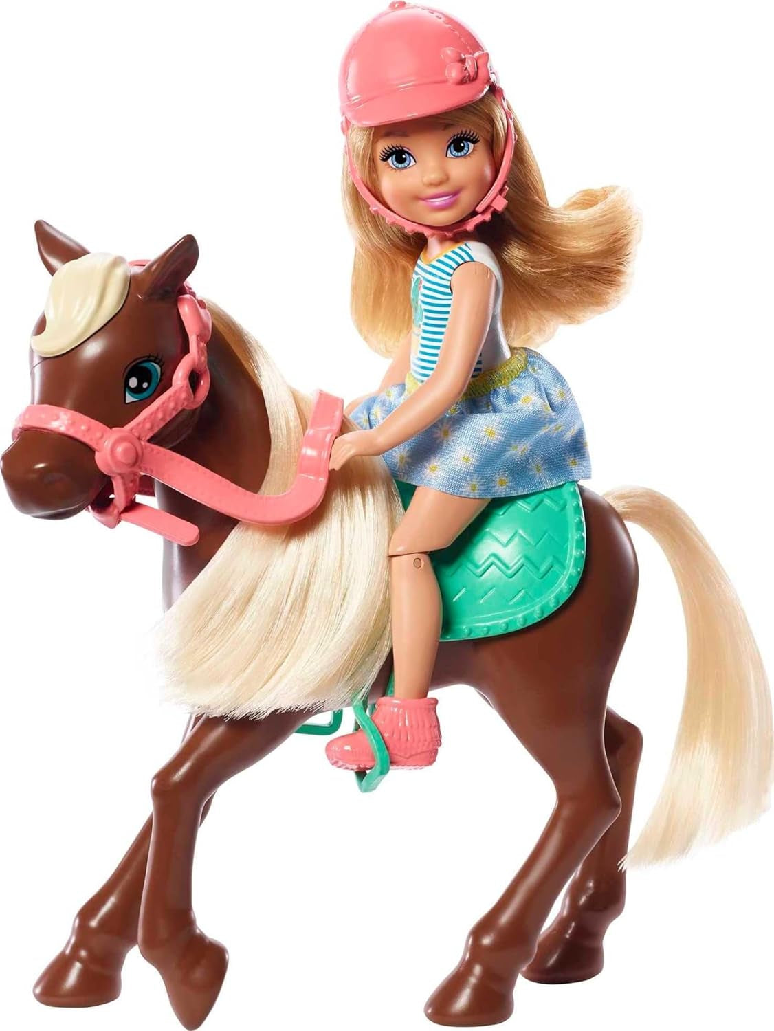 Barbie GHV78 - Coffret Club Chelsea avec poupée et cheval, env. Blonde 15 cm avec vêtements et accessoires jouet cadeau pour enfants de 3 à 7 ans