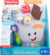 Jouet d'apprentissage pour bébé Fisher-Price Laugh & Learn, bol de mélange de couleurs magiques avec musique et lumières pour 6 mois et plus, GJW20 Baby Toys Naty Shop