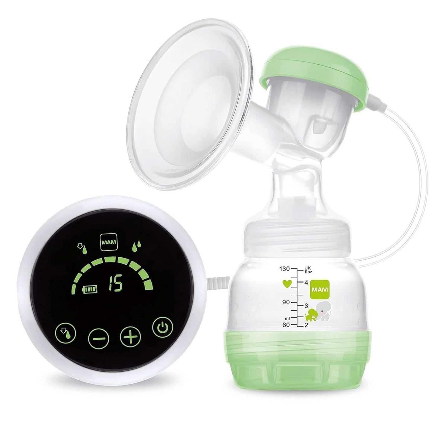 Tire-lait manuel MAM - tire-lait confortable et compact pour le lait maternel qui comprend 1 biberon anti-colique MAM Easy Start Accessoires Alimentation et Allaitement Baby Naty Shop Tire-lait 2 en 1